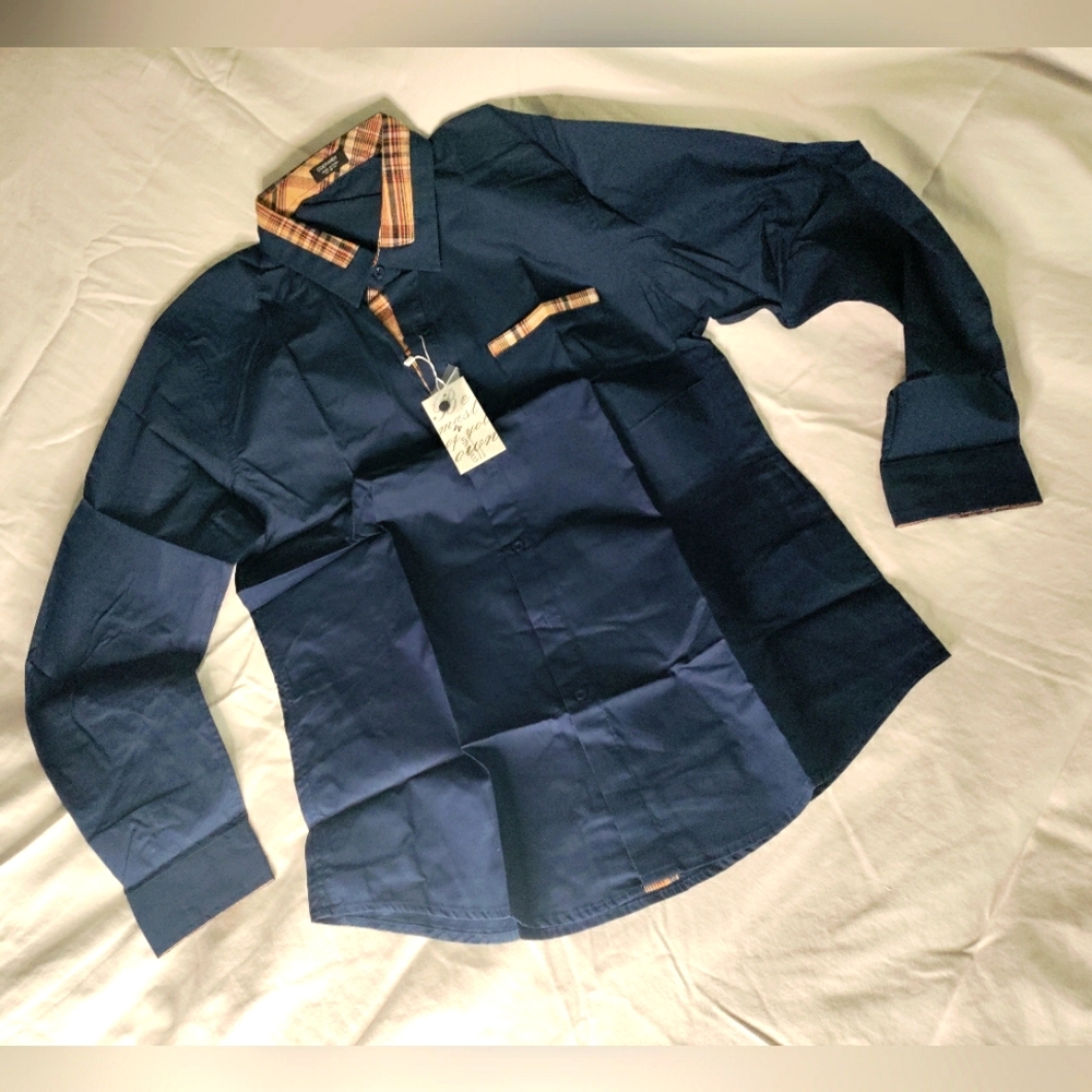 Men's blue dress shirt